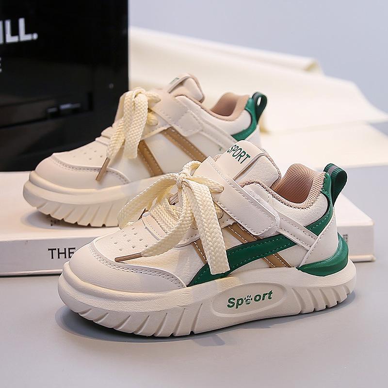 Children's back-to-school college-style girls' sneakers2026Autumn Boys' Casual Shoes for Young Children, Leather Running Shoes
