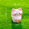 6Pcs Creative Cute pink Fox Animal Ornament Cartoon Mini Room Ornament diy Accessories Kawaii Desktop Resin Ornament Gifts