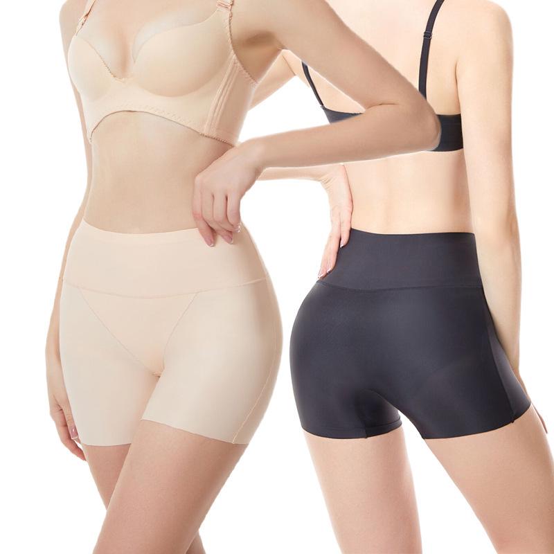 Ice Silk Seamless Women's Safety Shorts: Summer Thin, Anti-Exposure, Non-Roll Hem, High Waist, Tummy Control, 3/4 Length.