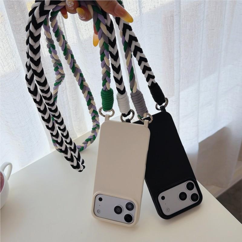 Shockproof Candy Lanyard Case For iPhone 17 16 Pro Max 14 12 11 13 15 Plus Air X XS Crossbody Neck Cord Strap Soft TPU Cover