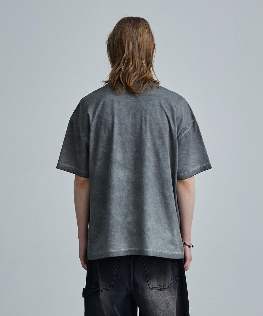 Maison Mined Falling Star Washing Half T Charcoal