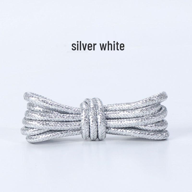 Colorful Pearlescent Shoelaces: Gold, Rose Gold, Silver for Sneakers - One Pair