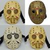 Vibrant Halloween Mask For Parties With Unique Jason Design In Yellow And Copper Tones