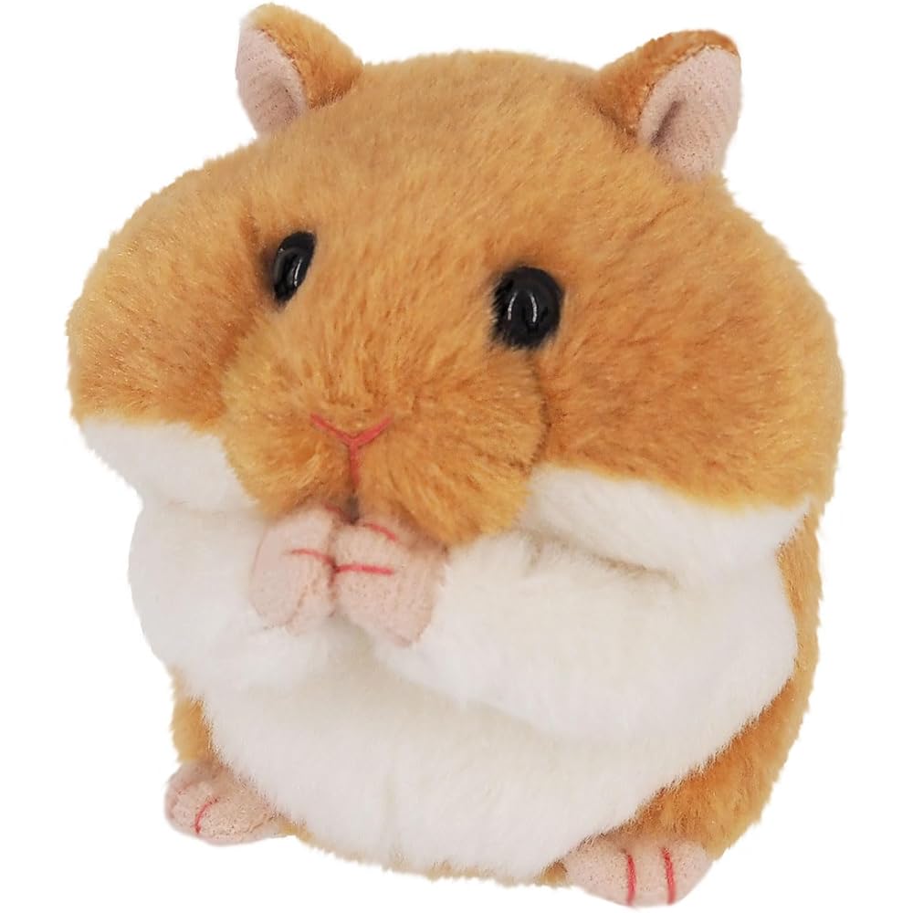 

Sanei Boeki Mogu Mogu Hamster Plush Toy Golden Color 6x7x7.5cm Soft Stuffed Animal
