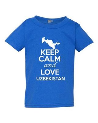 Keep Calm And Love Uzbekistan Country People Patriotic Toddler Kids T-Shirt Tee Unisex T-Shirt