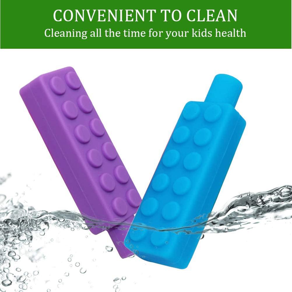 3 Stück Silikon Bleistiftaufsätze Kinder sensorisches Spielzeug für Autismus Angst Beißring Kau Stift