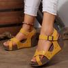 New Fashion Women's Wedge Heel Sandals Summer Thick Sole Non Slip Beach Shoes Woman Rivet Decor Chunky Platform Sandalias Mujer