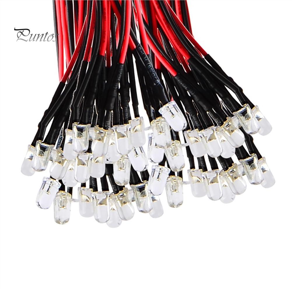 10 st 20 cm 3 mm/5 mm LED-lampa Kabel Glödlampa Förkopplad DC Emitting Diode Light