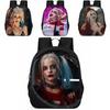 Spacious 15 Inch Harley Quinn Backpack Large Capacity Lightweight Oxford Fabric