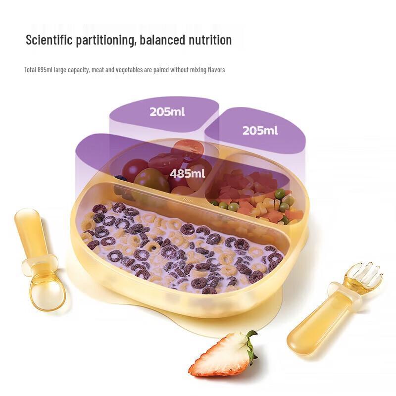 Philips Avent Baby-Silikon-Teller mit Unterteilungen und Saugnapf