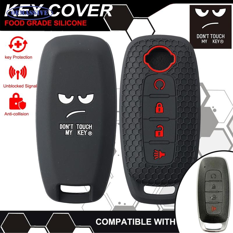 For Nissan Smart Car Key Fob Case Cover 4 Button Protective Ring Holder For Teana Kicks Rogue Qashqai X Trail   Model