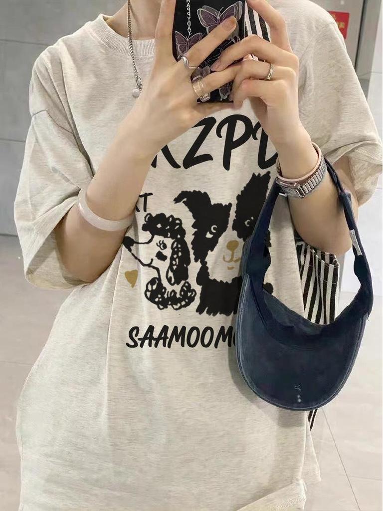 Women's Plus Size Retro Short Sleeve T-Shirt - 2025 New Design, Loose Fit