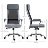 Office Chair, Ergonomic Desk Chair, High Back Computer Chair with Adjustable Height, Swivel Rolling Wheels