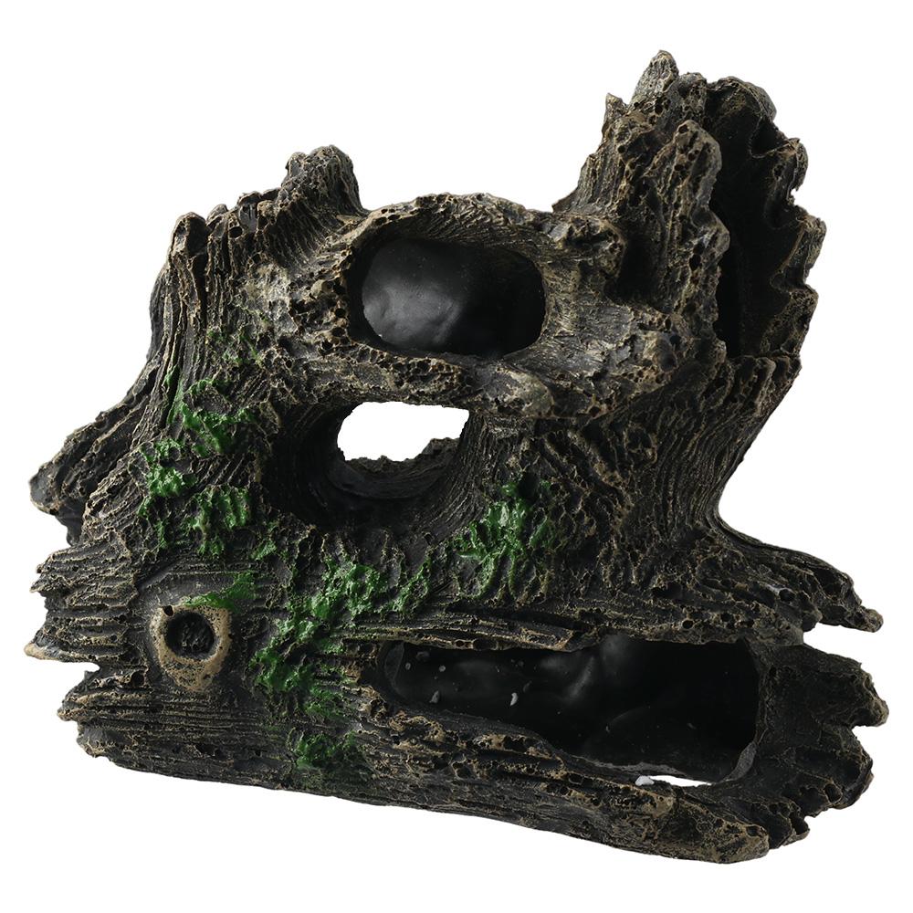 Holes Hollow Tree Trunk Ornaments Wood Hideout Aquarium Log Caves Fish Hiding  Fish Tank