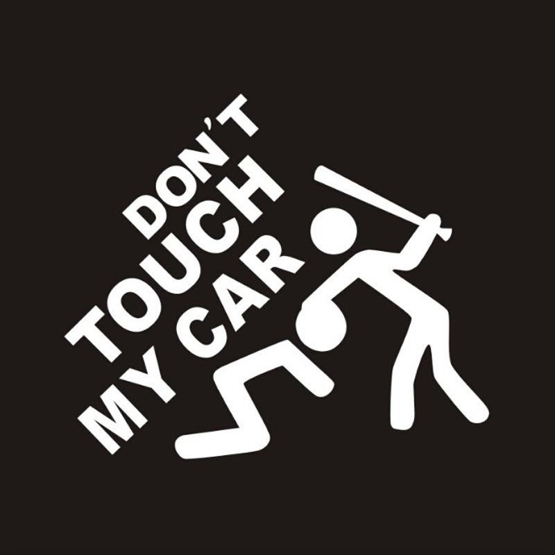 1PCS 19*22cm Safety Warning Vinyl Car Stickers DO NOT TOUCH MY CAR Car Motorcycles Decal