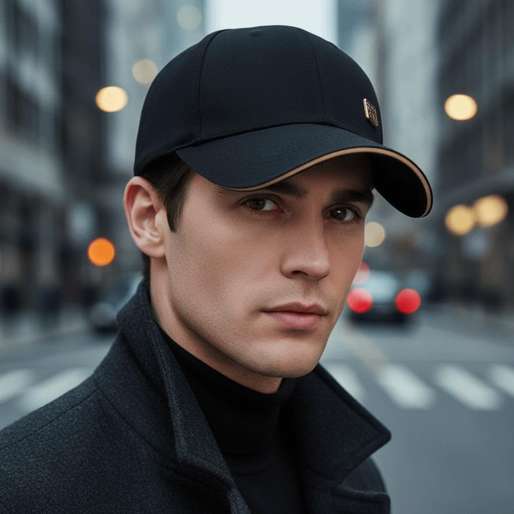 Minimalist Baseball Cap Metal Badge Streetwear Hat Casual Dad Hat For Women Men Unisex