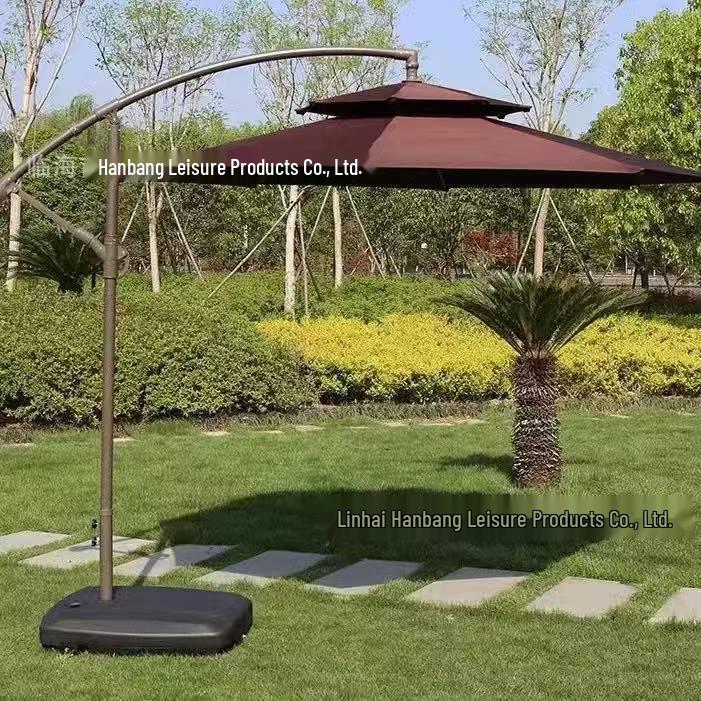 Waterproof Outdoor Sunshade Banana Umbrella for Patio, Garden, Hotel, or Beach