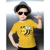 European sizes Sweet Messenger with Cute Face Boys' New Casual Short-sleeved T-shirt for Summer Children's Round Neck Clothing Printed T-shirt