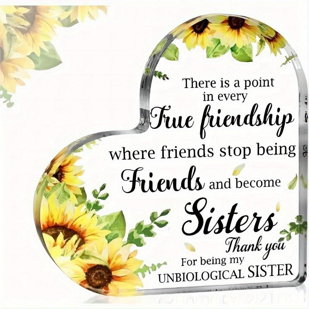 

Sunflower Heart Friendship Gift. A warm, inspirational present for sisters or girlfriends. чистый