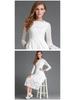 2025 Autumn Women's Lace Hollow Round Neck Slim Dress