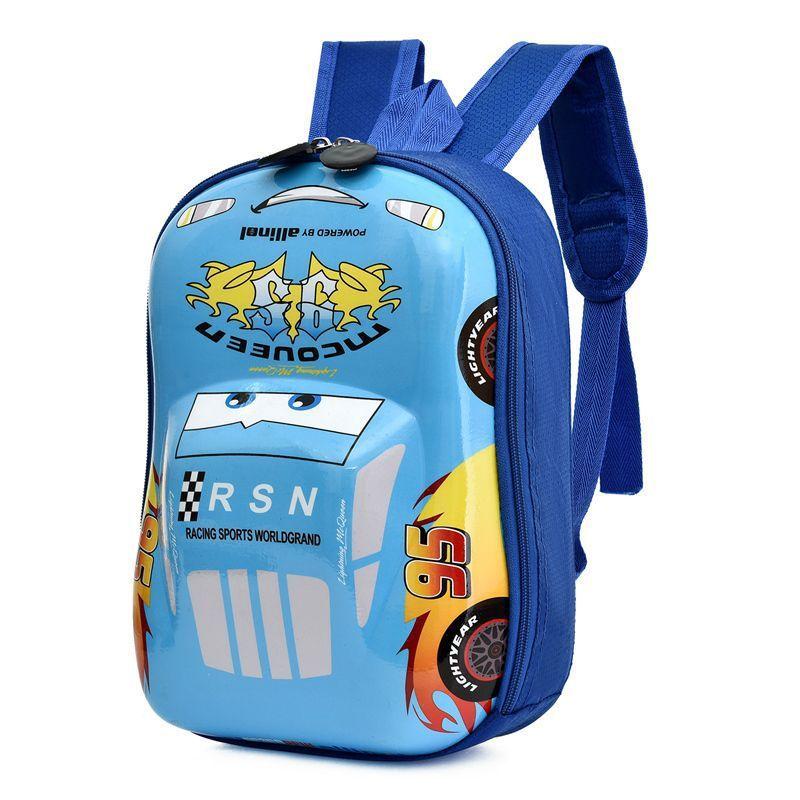 

Cartoon Letter Car Kids School Backpack Eva Material With Breathable And Wearresistant Design For Elementary Students синій