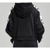 Puma Logo Embroidered Knit Hooded Zip Jacket Women Jackets Black 578594-01