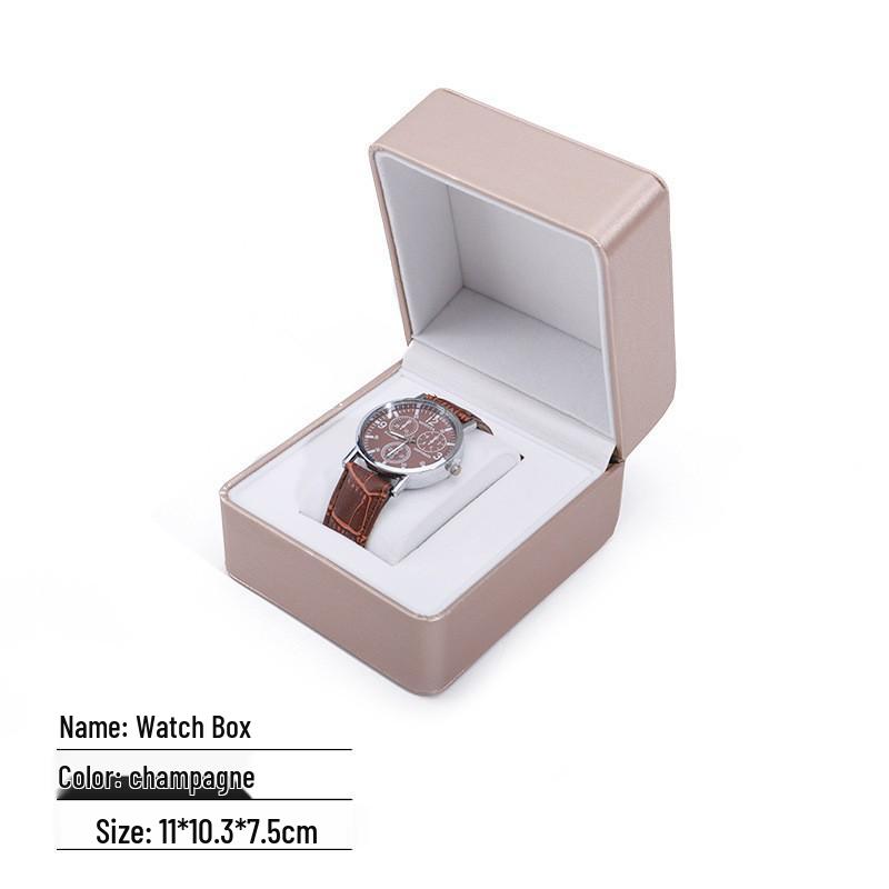 Frosted PU Flip-Top Watch and Jewelry Storage Box