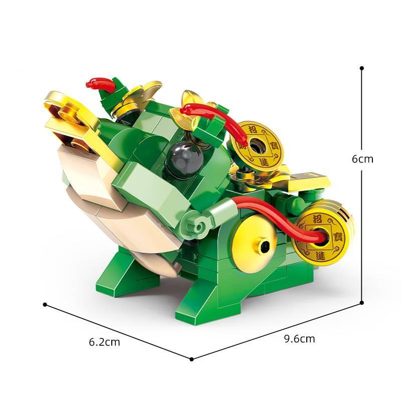 

Дизайн Жаба Золотые Строительные Блоки Совместимая Игрушка Для Детей Коллекционеров И