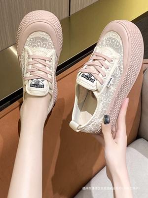 Fisherman Shoes Women's Mesh Breathable Thick-soled White Shoes Popular Shoes Women's Shoes 2026 New Spring and Summer Casual Board Shoes