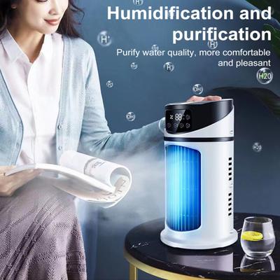 Tragbare Klimaanlage Luftbefeuchter Atmosphäre Licht Ventilator USB Kühler Klimaanlage, Büro Haushalt Essential Cooler USB Portable