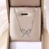 Bow versatile necklace women's sweet temperament collarbone chain simple and high-end summer necklace accessories