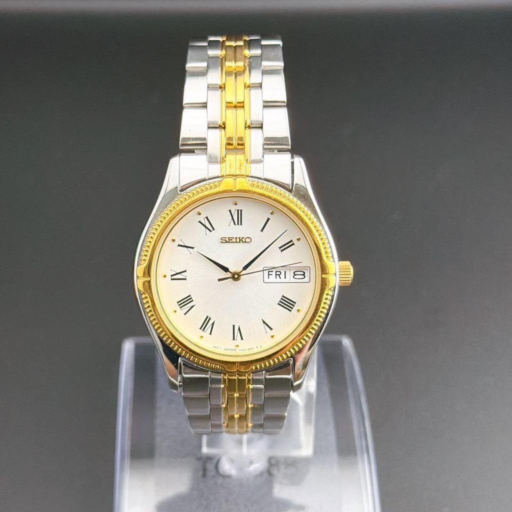[Rare/Good Condition] Old Seiko Classic White Quartz Men's Watch