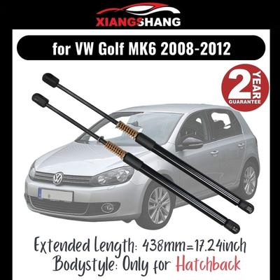 2pcs Rear Tailgate Damper for Volkswagen Golf MK6 Hatchback 2008-2012 WITH SPRING Trunk Boot Gas Charged Gas Lift Support