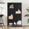 VidaXL Black Bookcase 80.5x35x139 Cm Engineered Wood, Bookshelf, Book Holder, Book Support, Cabinet of 3300845