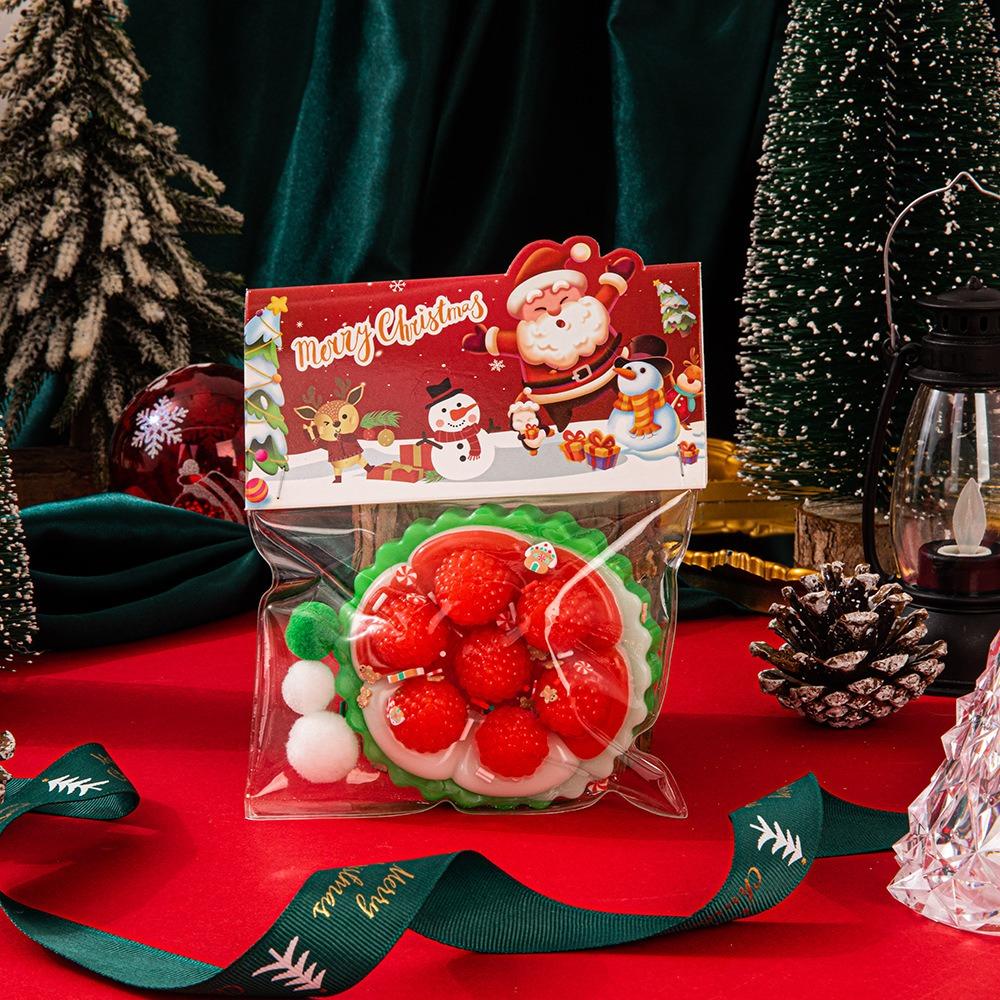 Waffle Christmas Fidget Doll Soft Pinch Food Series Toy Novelty Cat Paw Squeeze Toy  Festival