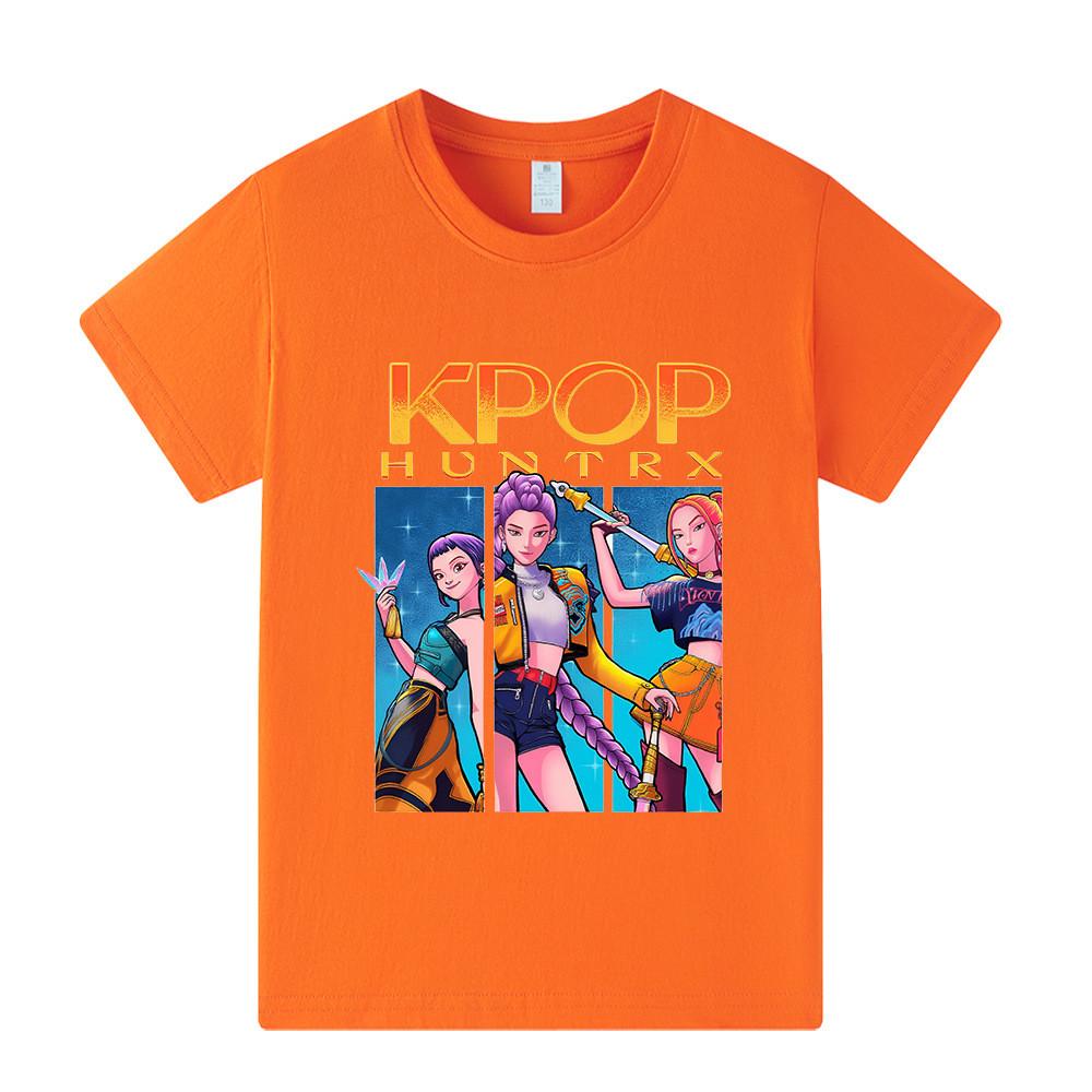A1211 Kids Boys Girls Kpop Rumi Zoey Mira Print Short Sleeves T-shirt