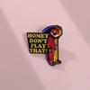 Clown Red Stylish Pin With Artistic Letter Design In Durable Alloy For Unisex Fashion Lovers