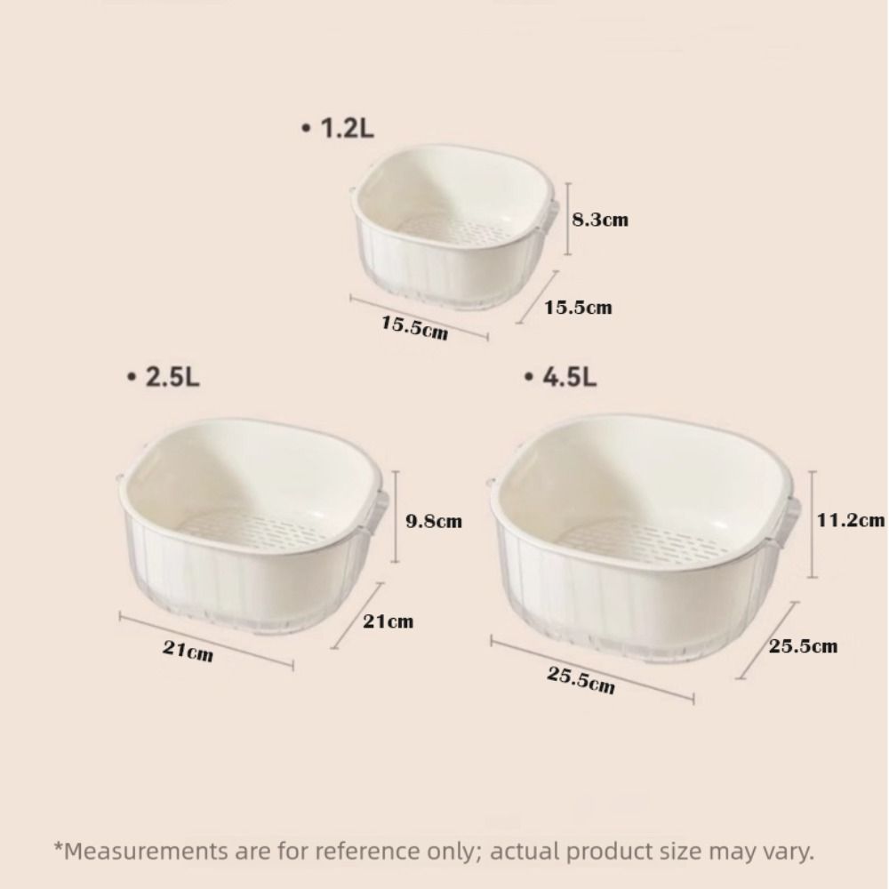 Plastic Draining Basket 3 Size Dishwasher Safe Basket Kitchen Dishwashing Basket Fruit Storage