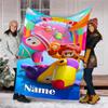 Personalized Custom Name Blanket - Stumble Guys Print Design,Blanket for Sofa,Bed,Travel,Camping - Soft and Warm, Great Gift