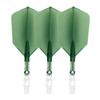 CUESOUL ROSTAK57 T19 Series Two-Tone Dual-Material Mixed Shaft Integrated Flights, Slim Shape Series, 3-Club Set (Dark Green)