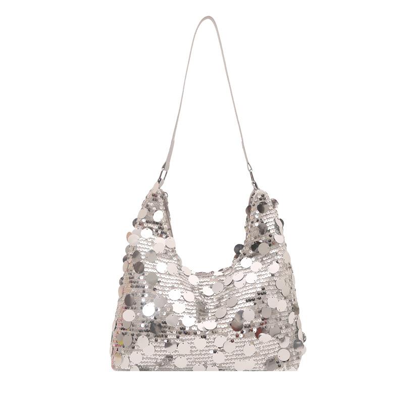 Autumn and Winter Super Fire Niche Sequined Bag Women's 2025 New Versatile Shoulder Underarm Bag Fashionable Tote Bag