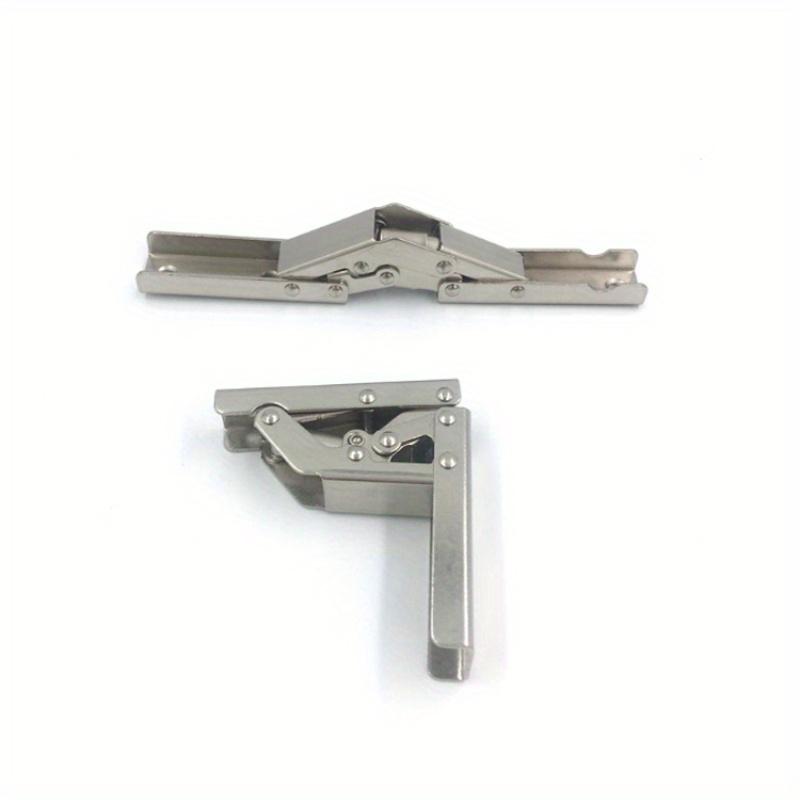 4PCS Folding Hinges Opening-Free 90 Degree Spring Furniture Hinges Damper Buffer Soft Close for Cabinet Cupboard Kitchen Hardware