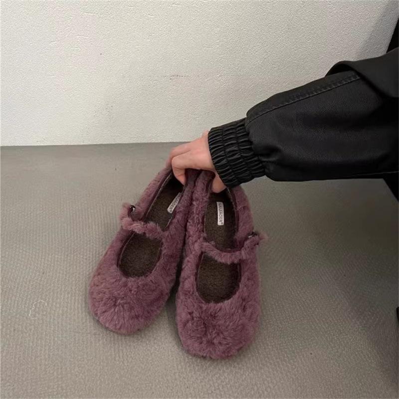 

Милые белые туфли Мэри Джейн с закрытым носком, туфли на плоской подошве из овечьей шерсти с одной пуговицей, балетки 38