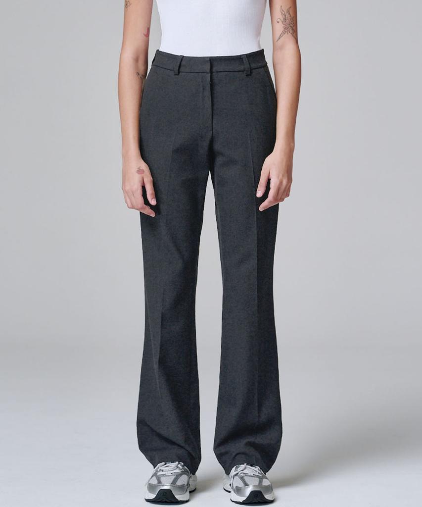 MALOUPE 2131 Stretch Slim Bootcut Pants (Dark Gray)