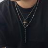 Collier pendentif croix en cristal personnalité mode Hip Hop chaîne ras-du-cou peu commune bijoux tendance pour hommes