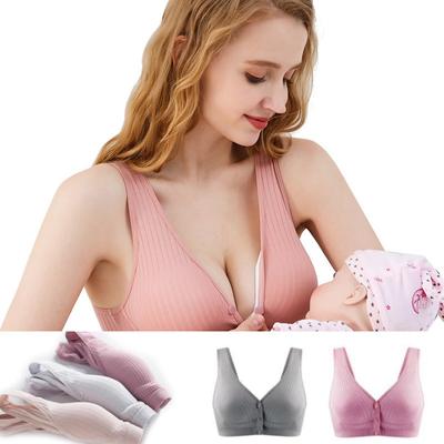 Front Open Closure Nursing Maternity Bras for Breastfeeding Seamless Comfy Sleep Bralette for Women