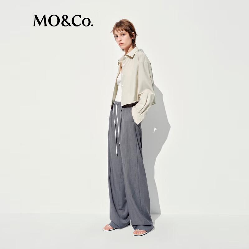 MO&Co. UPF50+ Embroidered Boxy Sun Protection Shirt M