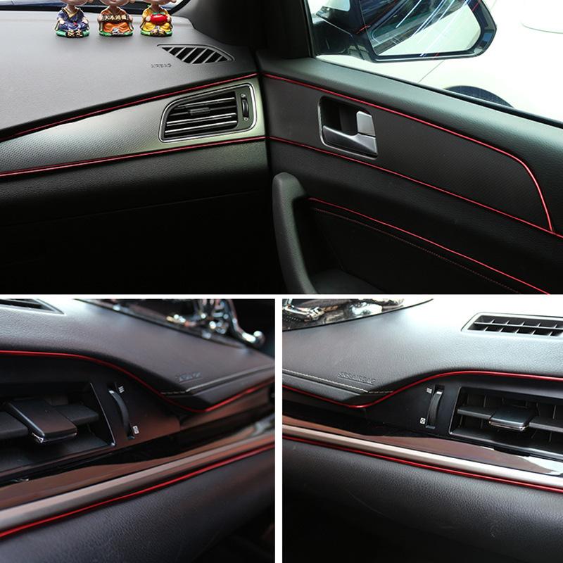 5M Universal Car Moulding Decoration Strips - Flexible Interior Trim for Dashboard Doors Panels - DIY Auto Styling Upgrade Kit
