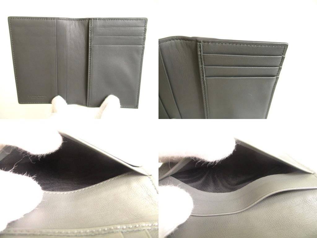 Authentic BOTTEGA VENETA Intrecciato Black Leather Business Card Holder #885  Refurbished