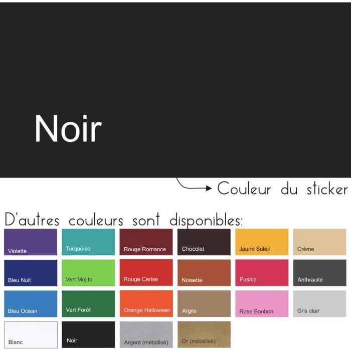 Sticker mural - 20 x 70,8 cm - vinyle - 22 couleurs